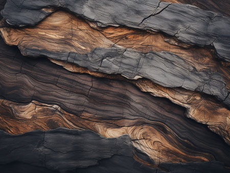 Wooden texture with natural patterns as background for interior design and decorationの写真素材