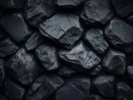 Black stone background texture. Black stone wall. Black stone background texture. Black stone background.の写真素材