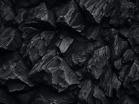 Black stone texture background for interior exterior decoration and industrial construction concept...