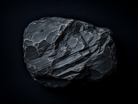 black stone on a black background. tinting. selective focus.の写真素材