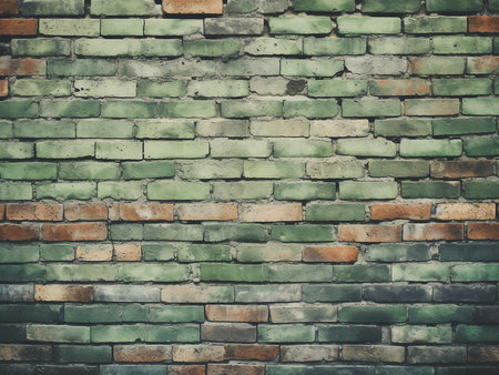 Old brick wall texture background,Vintage color tone style picture.