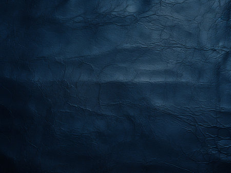 Blue leather texture or background for design with copy space for text or image.の写真素材