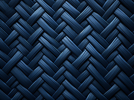 Blue woven rattan background. 3d rendering, 3d illustration.