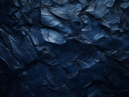 Blue crumpled paper texture. Abstract background and texture for design.の写真素材