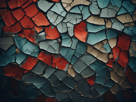 Old cracked paint on the wall. Abstract background and texture for design.の写真素材