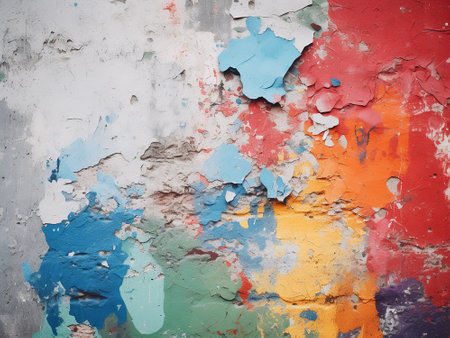 Colorful wall texture background. Old grunge vintage weathered background.の写真素材