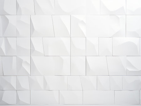 White tile wall texture background. 3d rendering, 3d illustration.の写真素材
