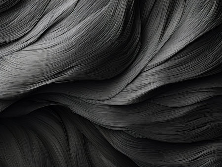 Black abstract wavy background. 3d rendering, 3d illustration.の写真素材