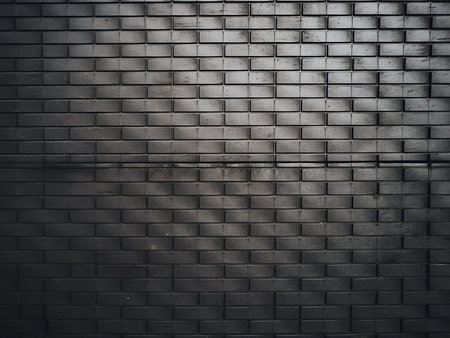 Black and white brick wall texture background. Abstract brick wall texture background.