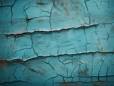 Old blue wood texture with cracked paint. Abstract background for design.