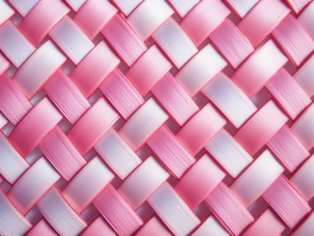 pink and white wicker background. close up. abstract background