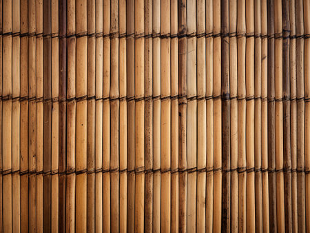 Bamboo wall background texture. Bamboo wall texture. Bamboo wall backgroundの写真素材