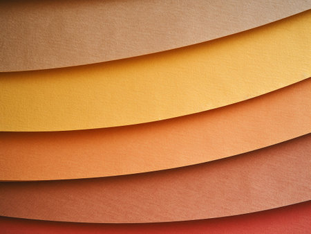 Colorful abstract background of curved sheets of paper. Texture of paper.の写真素材