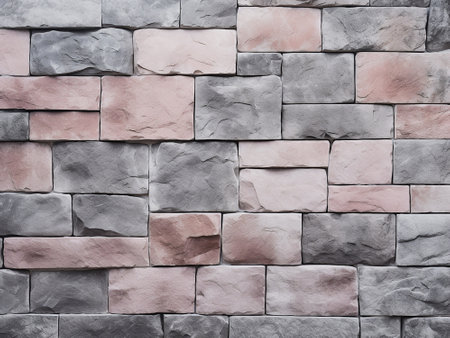 Decorative stone wall texture background for interior design or exterior decoration.の写真素材