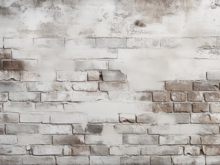 White brick wall texture. Abstract background for design with copy space for text or image.の写真素材