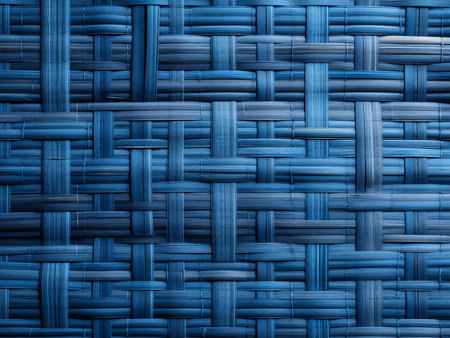 Blue wicker background. Abstract texture. 3d rendering, 3d illustration.