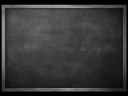 Blackboard isolated on black background. 3d render. Blank blackboardの写真素材