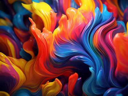 abstract background of colorful paint splashes as a concept of creativity