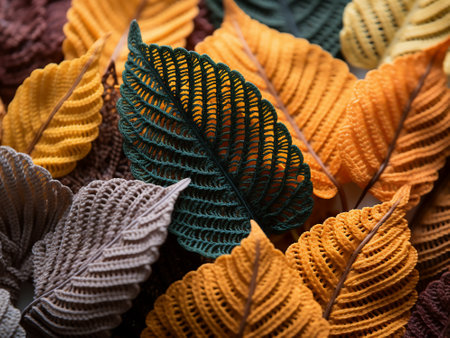 Multicolored leaves of tropical plants as a background. Toned.の写真素材