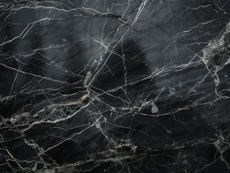 Black marble texture background pattern with high resolution. Black stone floor.の写真素材