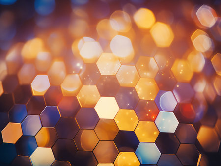 Abstract background with bokeh defocused lights and stars. Texture.