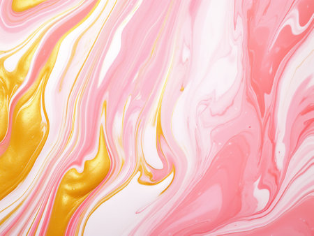 abstract background of pink and yellow paint. close-upの写真素材