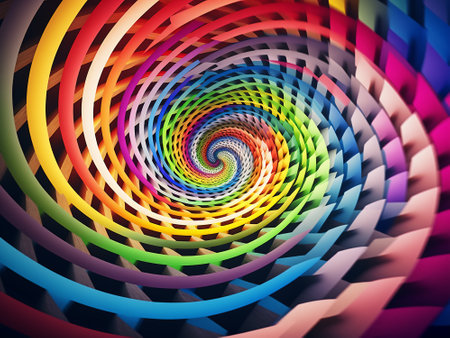 Abstract colorful spiral background. Vector illustration. Can be used for wallpaper, web page background, web banners.の写真素材