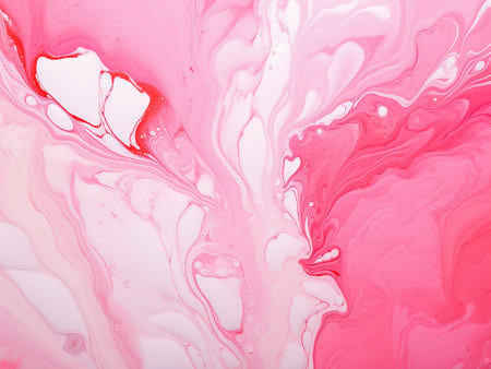 Pink and white paint texture. Liquid marble pattern. Abstract background.の写真素材