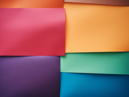 colorful paper sheets as a background, close-up. creative photo.の写真素材