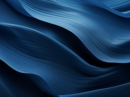 abstract blue background with smooth lines in it, digitally generated imageの写真素材