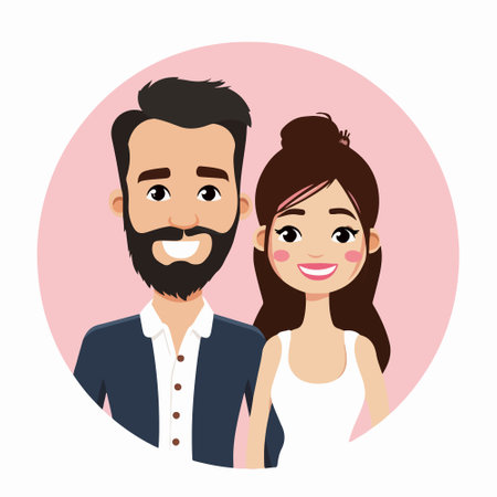 Couple concept with icon design, vector illustration 10 eps graphic.のイラスト素材
