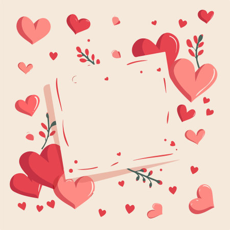 Valentine's day greeting card with hearts. vector illustration.のイラスト素材