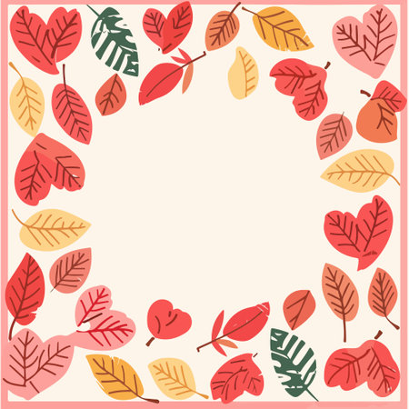 Autumn background with colorful leaves. Vector illustration for your design.のイラスト素材