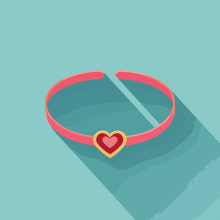 Heart bracelet icon. Flat illustration of heart bracelet icon for web designのイラスト素材