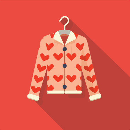 Warm winter jacket icon. Flat illustration of warm winter jacket icon for web designのイラスト素材