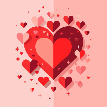 Valentine's day background with hearts. vector illustration.