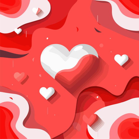 Valentine's day seamless pattern with hearts. vector illustration.のイラスト素材