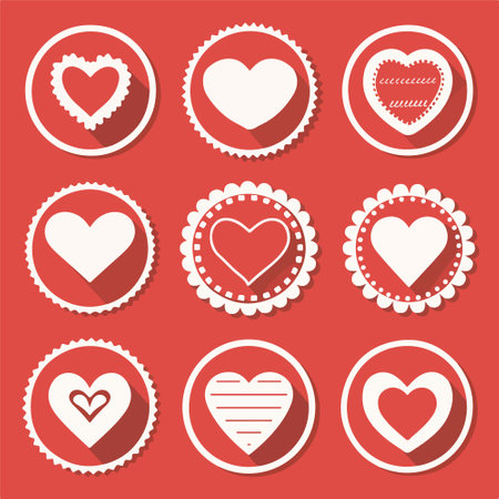 Valentine's day love icon set, vector illustration eps10のイラスト素材
