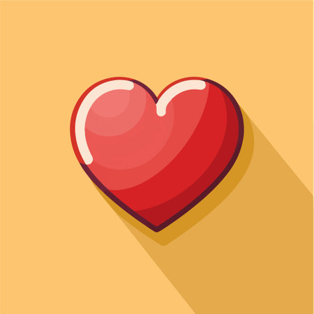 Red heart icon. Flat illustration of red heart icon for web designのイラスト素材