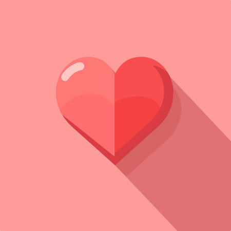 Red heart icon. Flat illustration of red heart icon for web designのイラスト素材