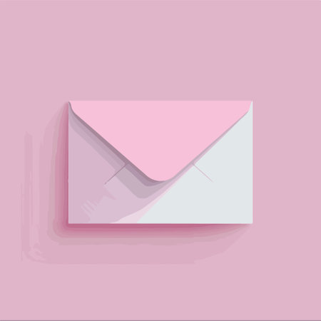 Illustration of envelope on a pink background. Eps10 vector file.のイラスト素材