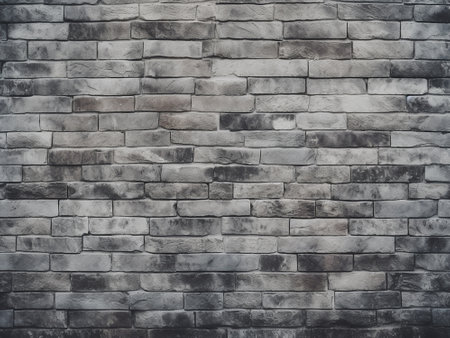 Old gray brick wall texture background for interior exterior decoration and industrial construction concept design.の写真素材