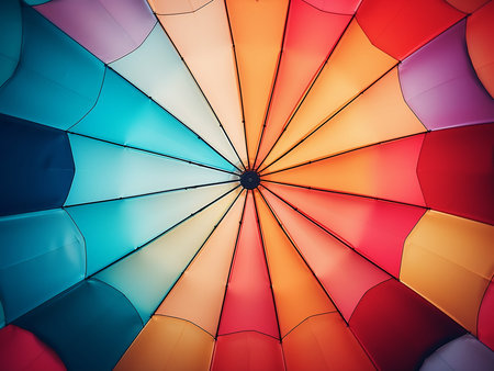 Colorful hot air balloon as a background, closeup of photoの写真素材