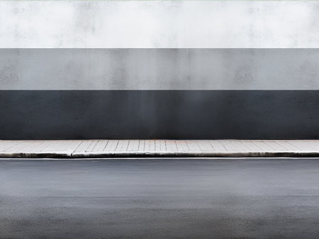 street wall background,Industrial background, empty grunge urban street with warehouse brick wallの写真素材