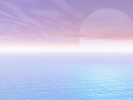 Sunrise over seaの写真素材