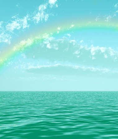 Beautiful rainbowの写真素材