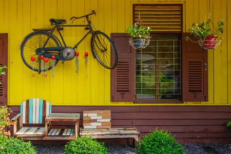 Beautiful colorful background Old railway stationの写真素材