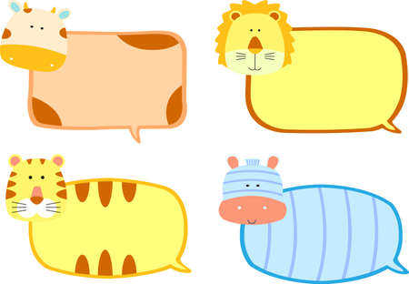 animals speech bubblesのイラスト素材