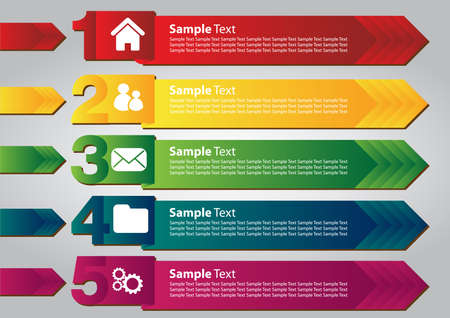 vector colorful text box のイラスト素材