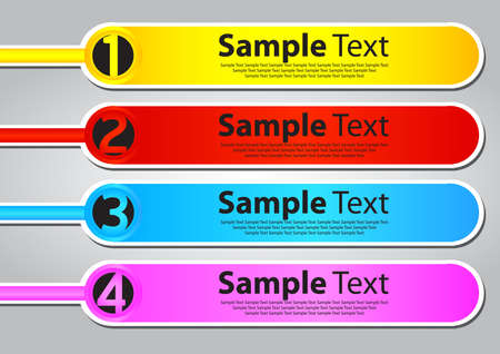 four color text box のイラスト素材